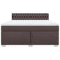 Preview: Boxspringbett mit Matratze Dunkelbraun 180x200 cm Stoff