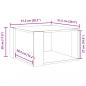 Preview: Couchtisch Schwarz 51,5x51,5x30 cm Holzwerkstoff