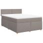 Preview: Boxspringbett mit Matratze Taupe 140x190 cm Stoff