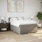 Preview: Boxspringbett mit Matratze Taupe 140x190 cm Stoff