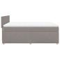 Preview: Boxspringbett mit Matratze Taupe 140x190 cm Stoff