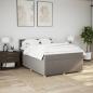 Preview: Boxspringbett mit Matratze Taupe 140x190 cm Stoff