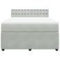 Preview: Boxspringbett mit Matratze Hellgrau 140x190 cm Samt