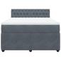 Preview: Boxspringbett mit Matratze Dunkelgrau 140x200 cm Samt
