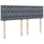Preview: Boxspringbett mit Matratze Dunkelgrau 140x200 cm Samt