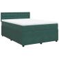 Preview: Boxspringbett mit Matratze Dunkelgrün 140x200 cm Samt