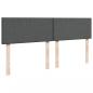 Preview: Boxspringbett mit Matratze Dunkelgrau 200x200 cm Stoff