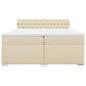 Preview: Boxspringbett mit Matratze Creme 200x200 cm Stoff