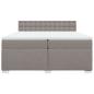 Preview: Boxspringbett mit Matratze Taupe 200x200 cm Stoff