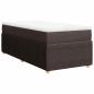 Preview: Boxspringbett mit Matratze Dunkelbraun 90x190 cm Stoff