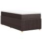 Preview: Boxspringbett mit Matratze Dunkelbraun 90x190 cm Stoff