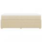 Preview: Boxspringbett mit Matratze Creme 90x190 cm Stoff