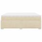 Preview: Boxspringbett mit Matratze Creme 200x200 cm Stoff