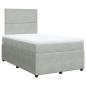 Preview: Boxspringbett mit Matratze Hellgrau 120x190 cm Samt