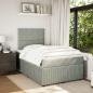 Preview: Boxspringbett mit Matratze Hellgrau 120x190 cm Samt