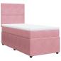 Preview: Boxspringbett mit Matratze Rosa 90x200 cm Samt