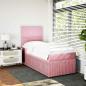 Preview: Boxspringbett mit Matratze Rosa 90x200 cm Samt
