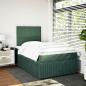 Preview: Boxspringbett mit Matratze Dunkelgrün 120x200 cm Samt