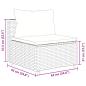 Preview: 5-tlg. Garten-Lounge-Set mit Kissen Schwarz Poly Rattan