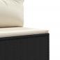 Preview: 5-tlg. Garten-Lounge-Set mit Kissen Schwarz Poly Rattan