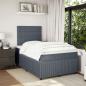 Preview: Boxspringbett mit Matratze Dunkelgrau 120x200 cm Samt