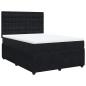 Preview: Boxspringbett mit Matratze Schwarz 140x200 cm Samt