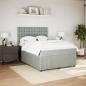 Preview: Boxspringbett mit Matratze Hellgrau 140x200 cm Samt