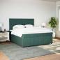 Preview: Boxspringbett mit Matratze Dunkelgrün 180x200 cm Samt