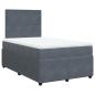 Preview: Boxspringbett mit Matratze Dunkelgrau 120x200 cm Samt