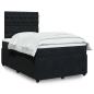 Preview: ARDEBO.de - Boxspringbett mit Matratze Schwarz 120x190 cm Samt