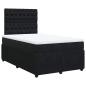 Preview: Boxspringbett mit Matratze Schwarz 120x190 cm Samt