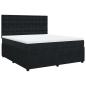 Preview: Boxspringbett mit Matratze Schwarz 180x200 cm Samt