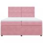 Preview: Boxspringbett mit Matratze Rosa 200x200 cm Samt