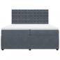 Preview: Boxspringbett mit Matratze Dunkelgrau 200x200 cm Samt