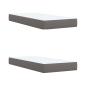Preview: Boxspringbett mit Matratze Grau 200x200 cm Kunstleder