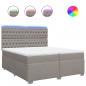 Preview: Boxspringbett mit Matratze Taupe 200x200 cm Stoff