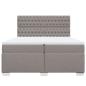 Preview: Boxspringbett mit Matratze Taupe 200x200 cm Stoff