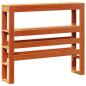 Preview: Bettgestell mit Kopfteil ohne Matratze Wachsbraun 75x190 cm