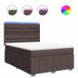 Preview: Boxspringbett mit Matratze Dunkelbraun 140x200 cm Stoff