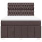 Preview: Boxspringbett mit Matratze Dunkelbraun 140x200 cm Stoff