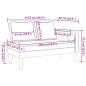 Preview: Chaiselongue mit Kissen Blau Samt