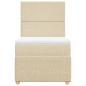 Preview: Boxspringbett mit Matratze Creme 90x190 cm Stoff