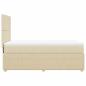 Preview: Boxspringbett mit Matratze Creme 90x190 cm Stoff