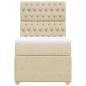 Preview: Boxspringbett mit Matratze Creme 90x190 cm Stoff
