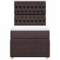 Preview: Boxspringbett mit Matratze Dunkelbraun 90x190 cm Stoff