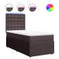 Preview: Boxspringbett mit Matratze Dunkelbraun 90x190 cm Stoff
