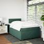 Preview: Boxspringbett mit Matratze Dunkelgrün 120x200 cm Samt
