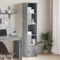 Preview: ARDEBO.de - Bücherregal Betongrau 40x36x189 cm Holzwerkstoff