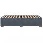 Preview: Bettgestell ohne Matratze Dunkelgrau 90x190 cm Samt