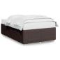 Preview: Bettgestell ohne Matratze Dunkelbraun 120x200 cm Stoff